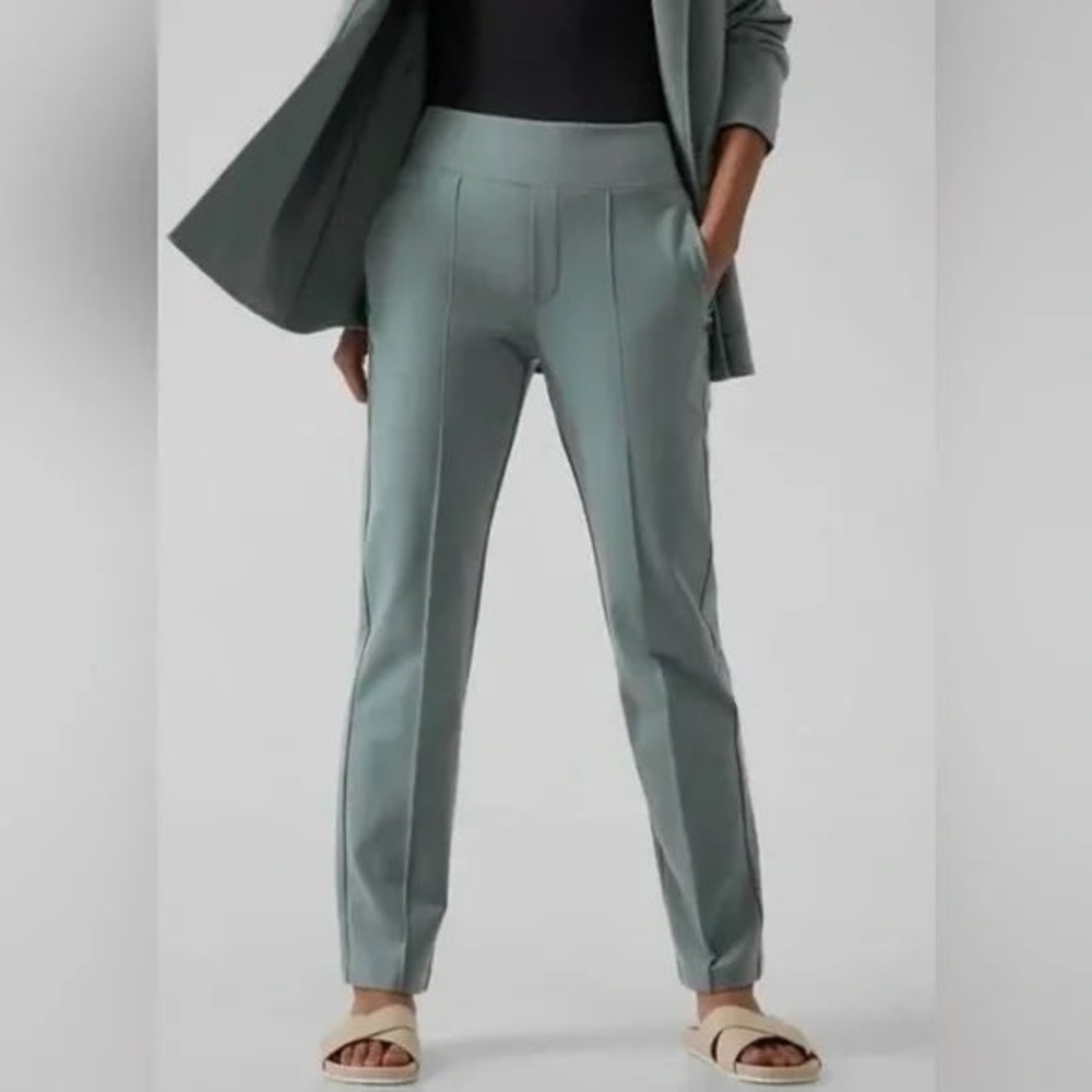 Athleta Sage Green Ankle-Length Ponte Pants